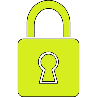 Kilit simgesi. vektör illüstrasyonu