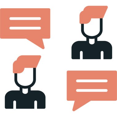 Konuş. Web simgesi basit illüstrasyon