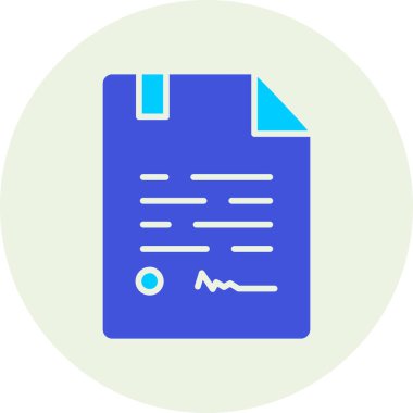 belge dosya simgesi, vektör illüstrasyonu beyaz arkaplanda izole edildi