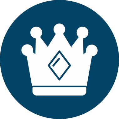 taç düz yuvarlak vektör simgesi