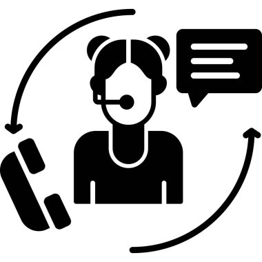 çağrı merkezi simgesi, vektör illüstrasyonu