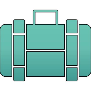 Bavul web simgesi, vektör çizim