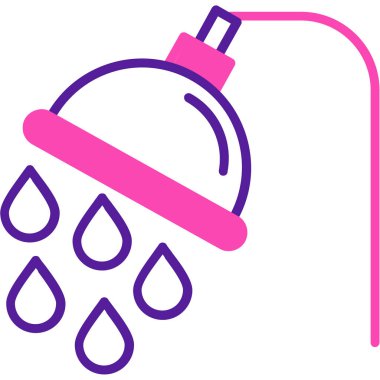 Duş. Web simgesi basit illüstrasyon