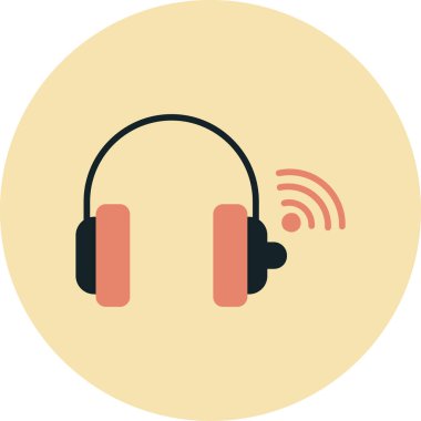 Kulaklık. Web simgesi basit illüstrasyon