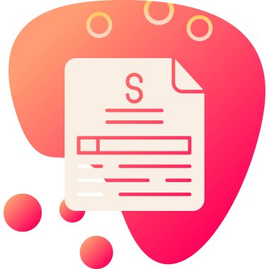 harf belgesi modern simge, vektör illüstrasyonu