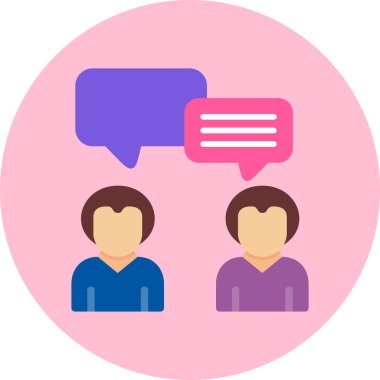 Konuş. Web simgesi basit illüstrasyon