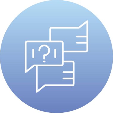 Sohbet simgesinin vektör illüstrasyonu