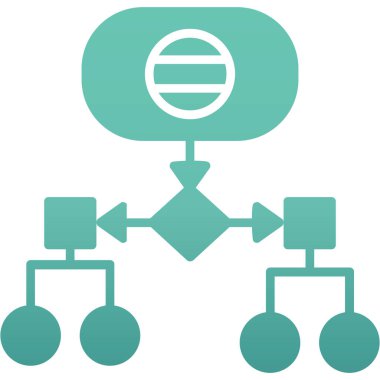 İş hiyerarşisi simgesi. Web için iş hiyerarşisi vektör simgelerinin basit illüstrasyonu