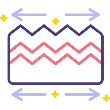 yatak ikonu vektör illüstrasyonu