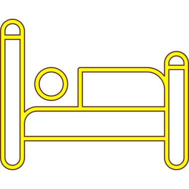 Ölçüm bandının çizgi film simgesinin vektör illüstrasyonu