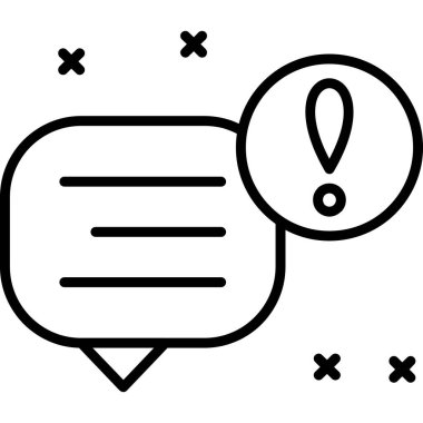 Sohbet mesajı vektör illüstrasyonu