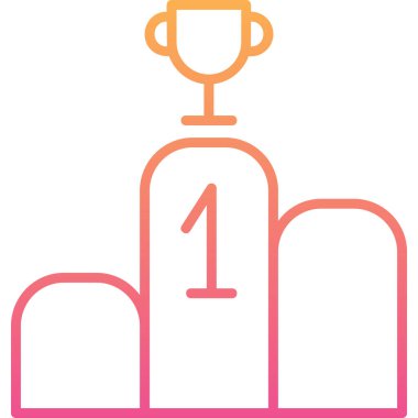 Kupa. Web simgesi basit illüstrasyon