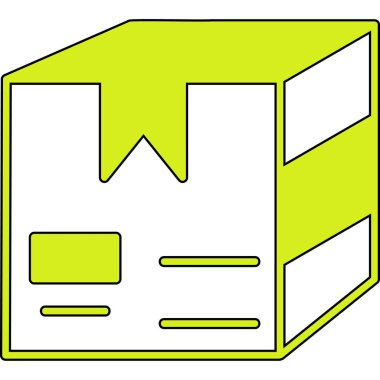 Sevkiyat - dağıtım - & - tamamlama kategorisinde kutu teslim lojistik simgesi