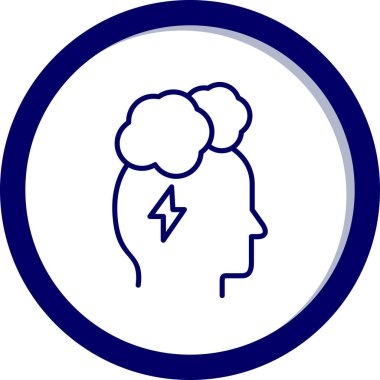 Beyin fırtınası. Web simgesi basit illüstrasyon