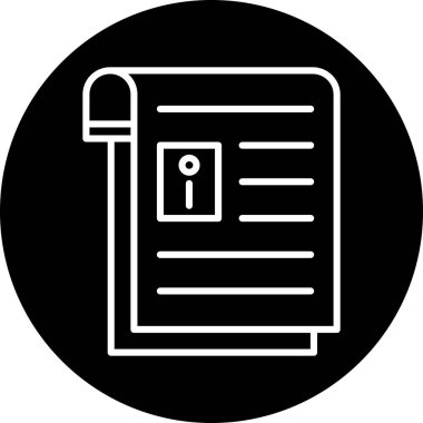 Belge. Web simgesi basit illüstrasyon