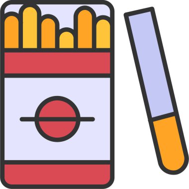 - Sigara. Web simgesi basit tasarım