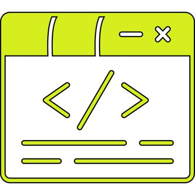 Programlama kodu. Web simgesi