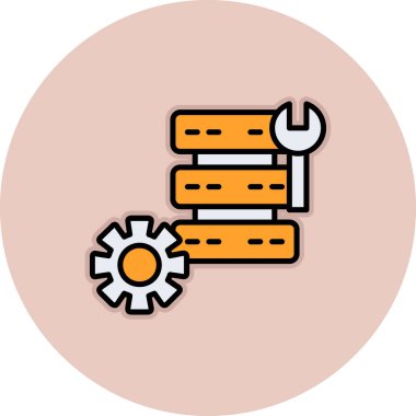 Bir dişli simgesini vektör çizim