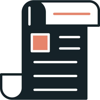 Belge. Web simgesi basit illüstrasyon