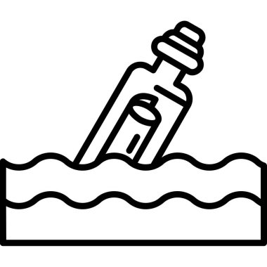 Su şişesi simgesi. Su şişesi vektör simgesi beyaz arka plan üzerinde izole web tasarımı için anahat çizimi