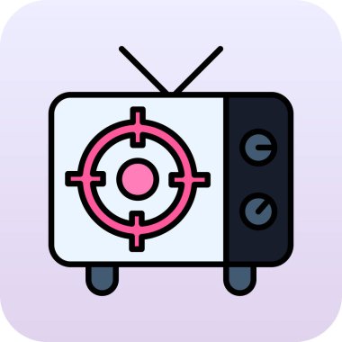 TV simgesi vektör illüstrasyonu