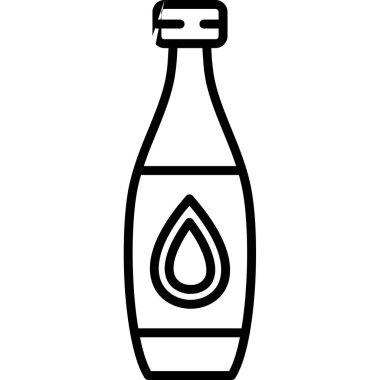 Su şişesi ikonu. Web için vektör vektör simgelerinin özet çizimi