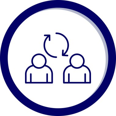 İş insanları simgesinin vektör illüstrasyonu