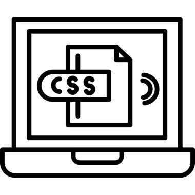 Web tasarım simgesi. Beyaz üzerinde izole edilmiş web tasarımı için web sayfası vektör simgesinin özet çizimi
