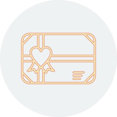 hediye kartı simgesi olan kalp