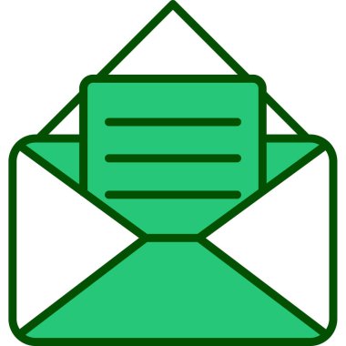 zarf harf simgesi, vektör illüstrasyonu