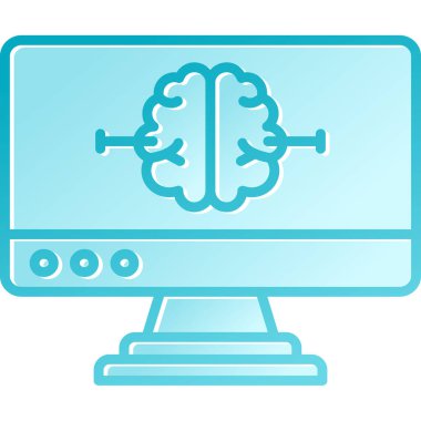 Beyin ve vitesli bilgisayar ekranı