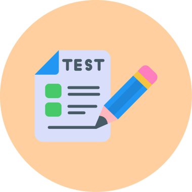 Deneme. Web simgesi basit illüstrasyon