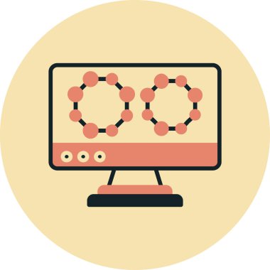 Bilgisayar monitörü. Basit resimleme