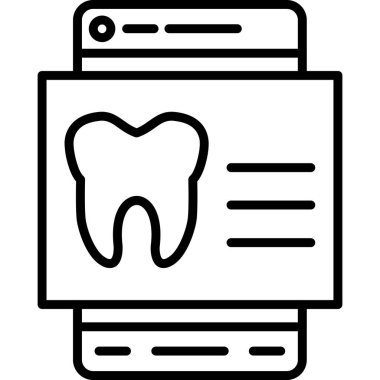 diş simgesi vektör illüstrasyonu