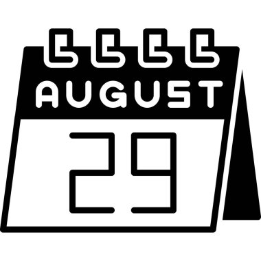 23 Ağustos takvim ikonu düz dizayn edildi. Takvim tarihi, takvim ve takvim konsepti. vektör ayı.