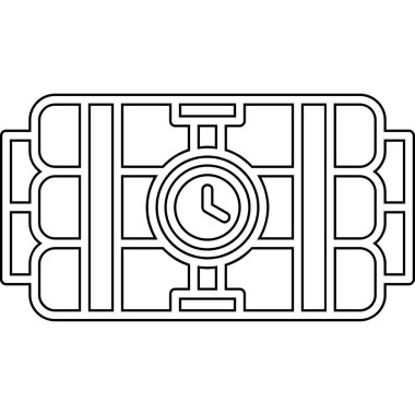 Gaz kazanının vektör simgesi