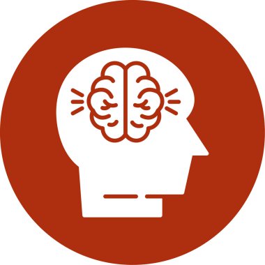 Beyin. Web simgesi basit illüstrasyon