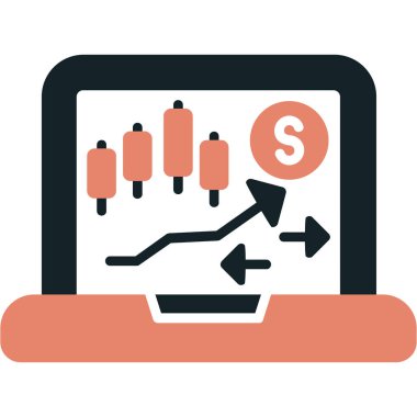 veri analizi düz simge, vektör, illüstrasyon