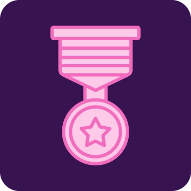 Madalya. Web simgesi basit illüstrasyon