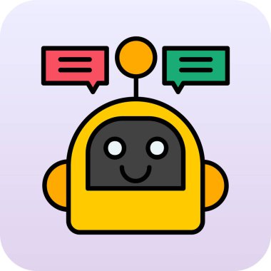 robot ikon vektör illüstrasyonu