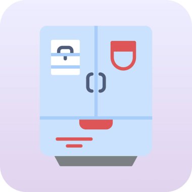 Buzdolabı. Web simgesi basit illüstrasyon