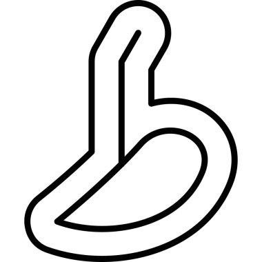 bacak ikonu. Çizgi bacak kemik vektör simgesi rengi ince tasarım