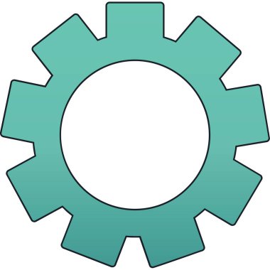 dişli simgesi vektör illüstrasyonu