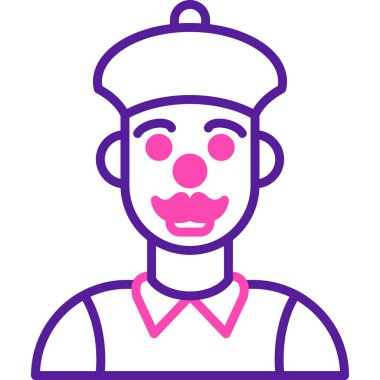 Soytarı. Web simgesi basit illüstrasyon