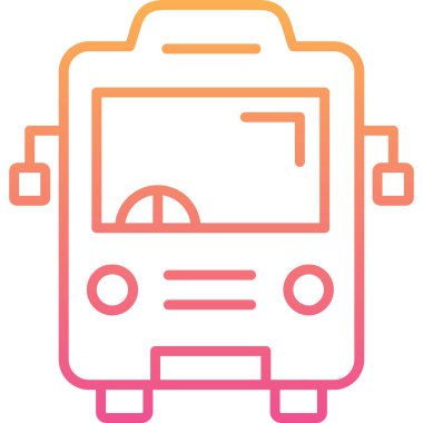 bus simgesi vektör illüstrasyonu