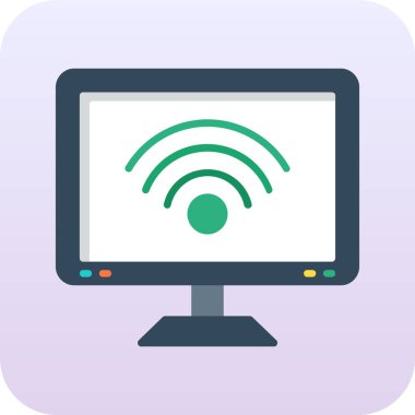 wifi vektör renk düz simgesi