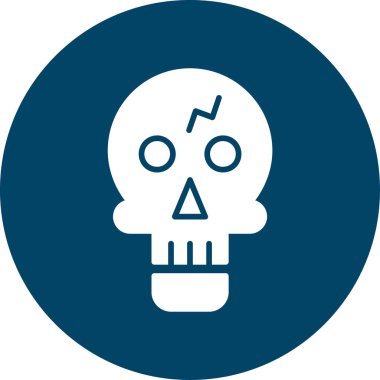 Kafatası. Web simgesi basit illüstrasyon