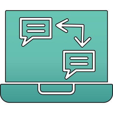 Sohbet simgesi vektör illüstrasyonu