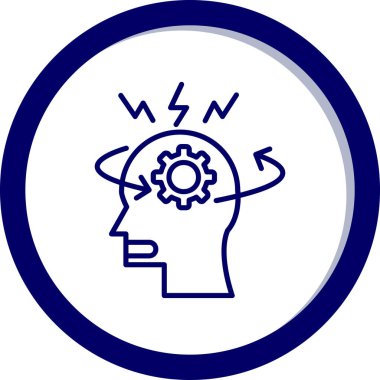 beyin ikonu vektör illüstrasyonu