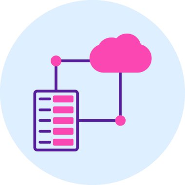 Bulut. Web simgesi basit illüstrasyon